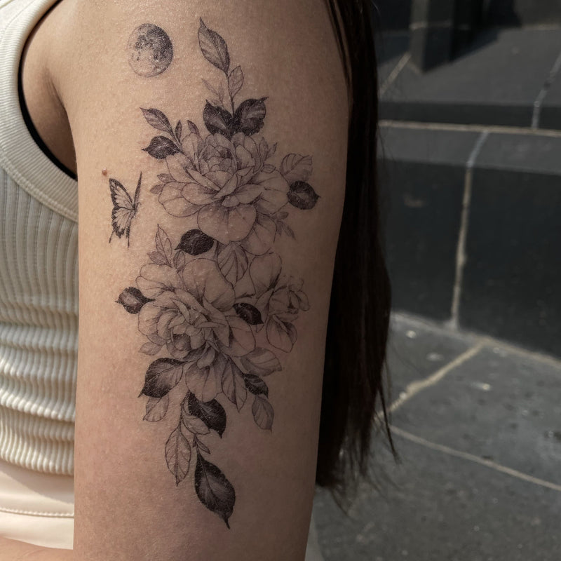 Midnight Flower Tattoo