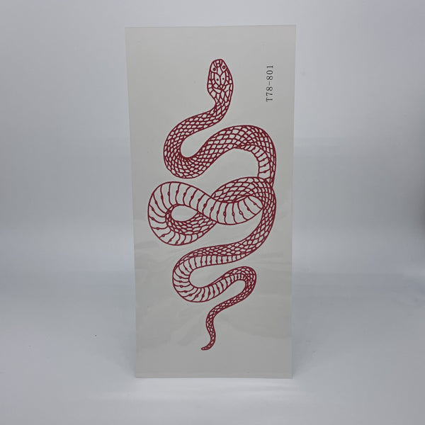 Red Snake Tattoo (Medium)