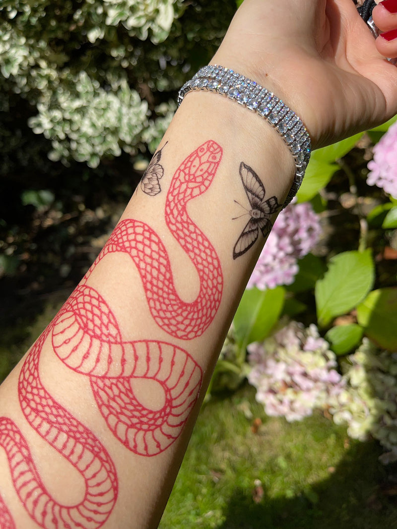 Red Snake Tattoo (Medium)